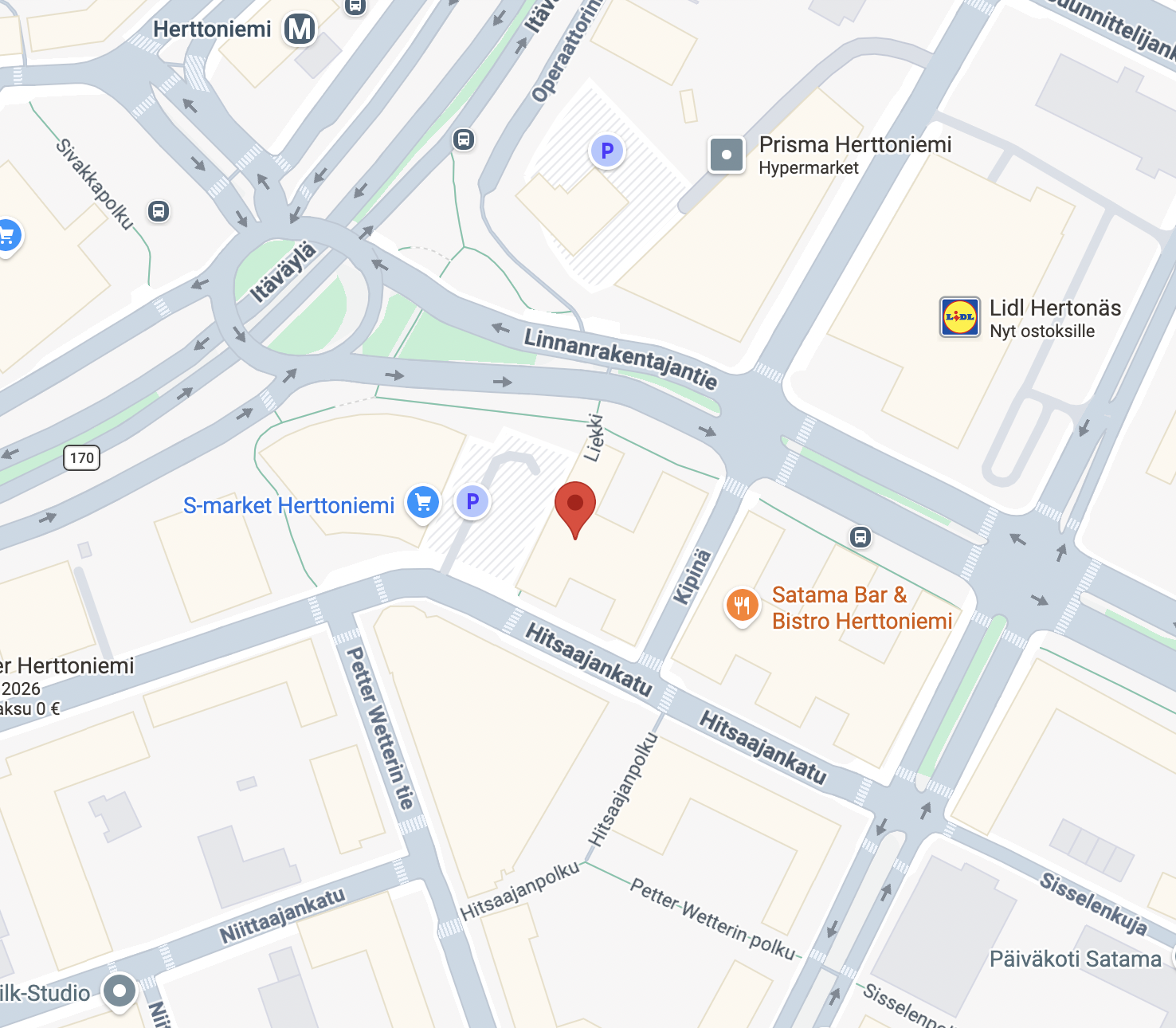 Simugolf sijainti kartalla